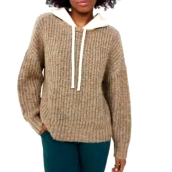 American Eagle Outfitters AERIE Tops - Aerie Offline Sweater/Sweatshirt Hoodie Rib Knit Sweater M Beige 82F